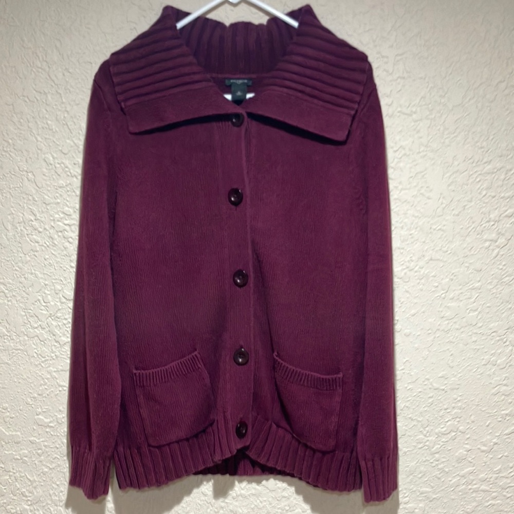 Ann Taylor XL cardigan sweater . Plum